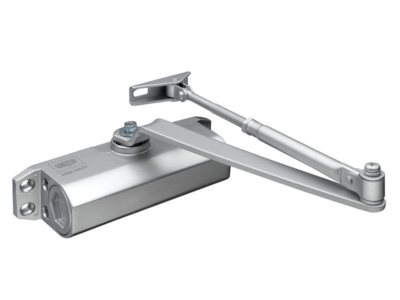UNION CE3F Fixed Size 3 Rack & Pinion Door Closer, Silver