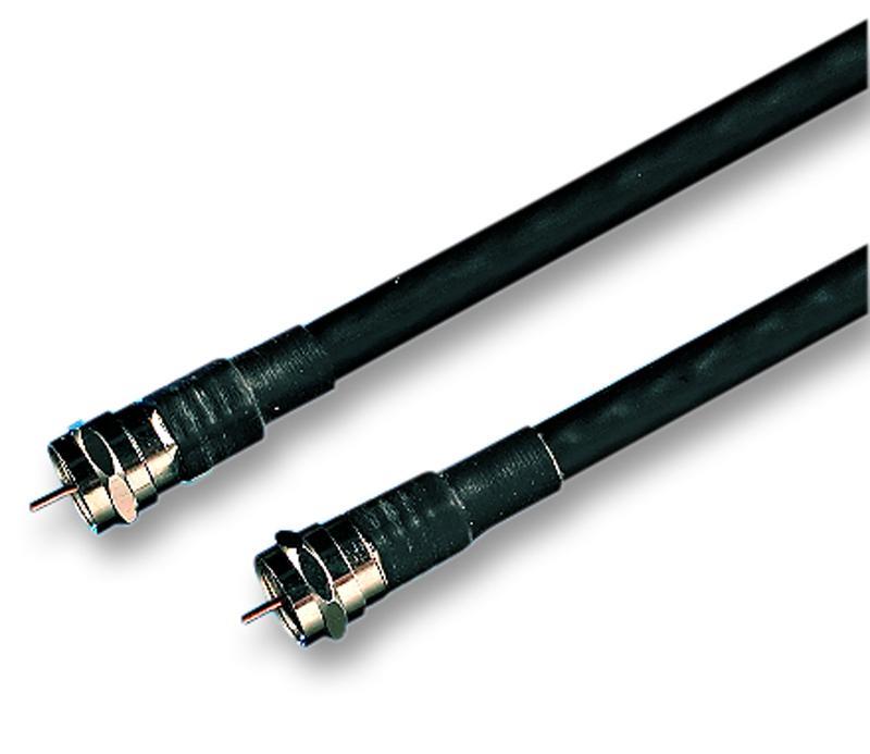 VDC Cable de Satélite, Conectores F a F, Cable Coaxial CT100, 30m Negro