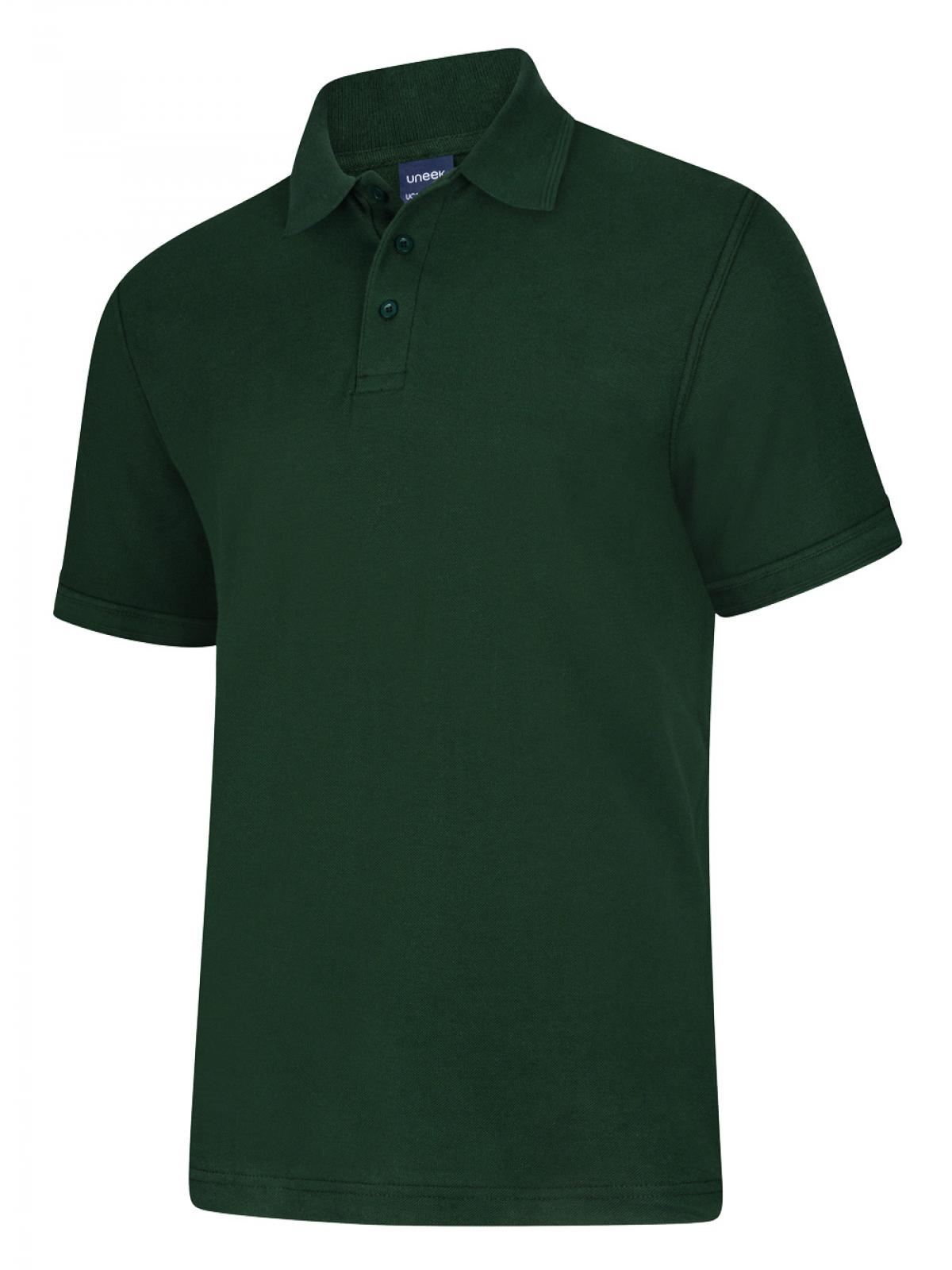 Uneek Unisex Deluxe Poloshirt - 50% Polyester 50% Baumwolle - Flaschengrün - Gr