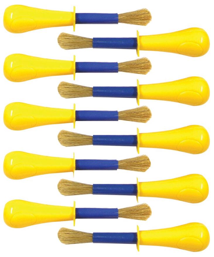 Major Brushes Jumbo Non-Roll Children's Paint Brush - Pack of 10