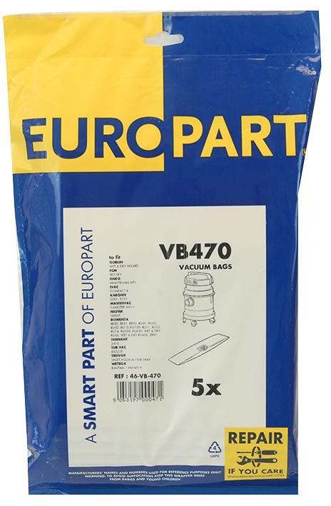 EUROPART שקיות אבק תואמות למשאבת אבק Rowenta RU11, חבילת 5