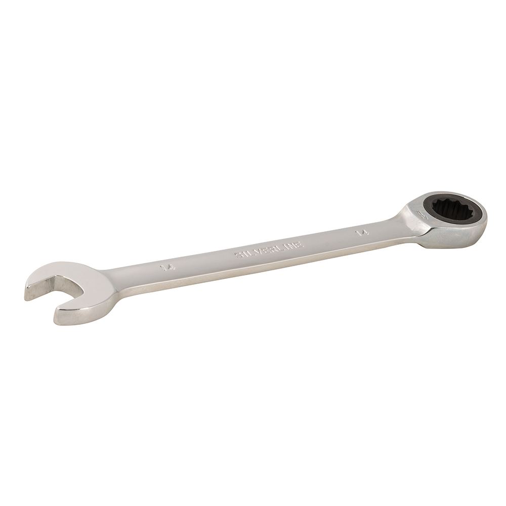 Silverline 고정형 래칫 스패너 14mm, 크롬 바나듐