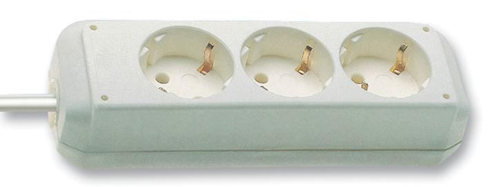 BRENNENSTUHL Eco-Line 歐式三腳無開關拖板 1.5米 白色