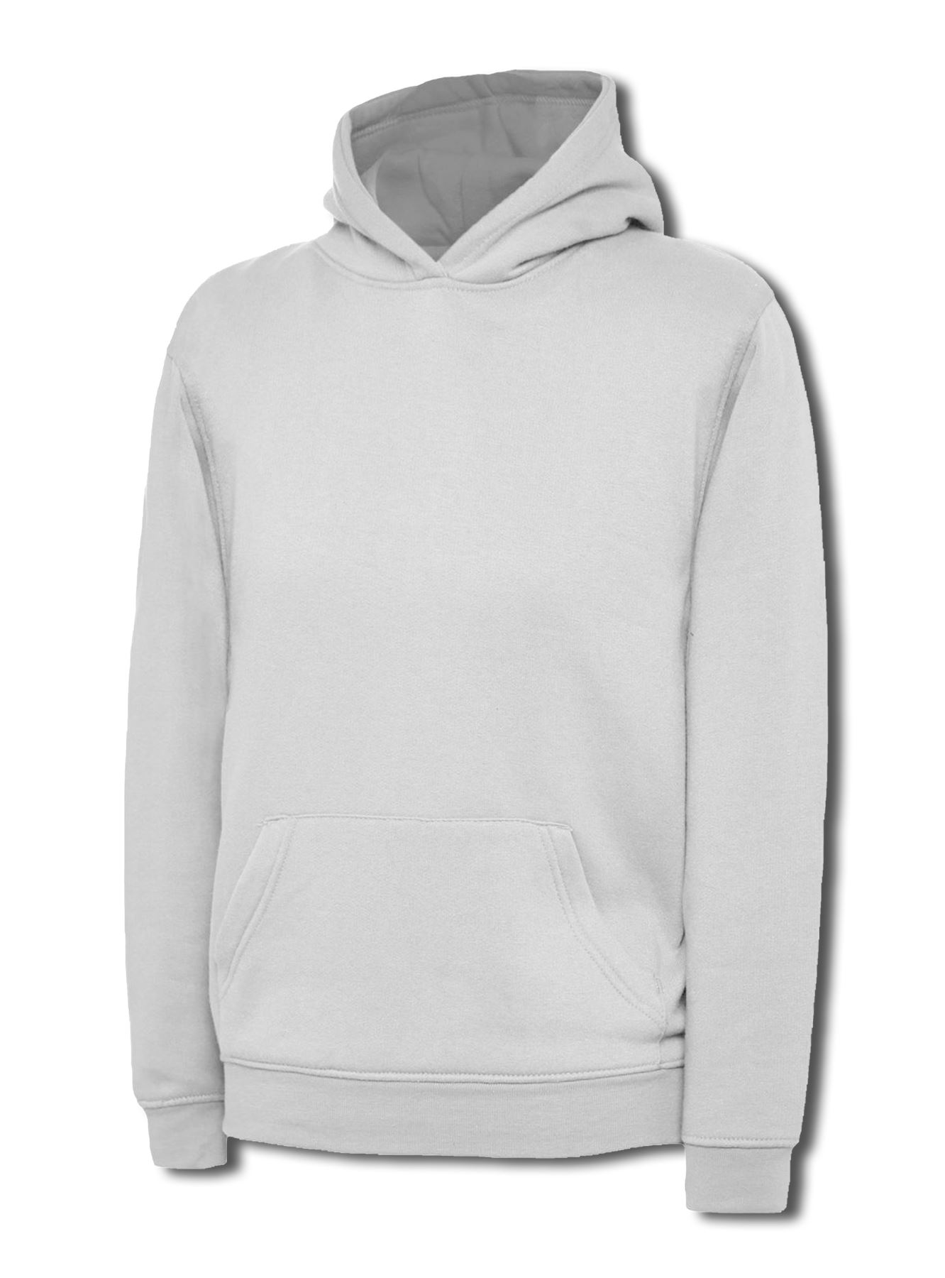 Uneek Kids' Hooded Sweatshirt, White, Size 5/6 Years