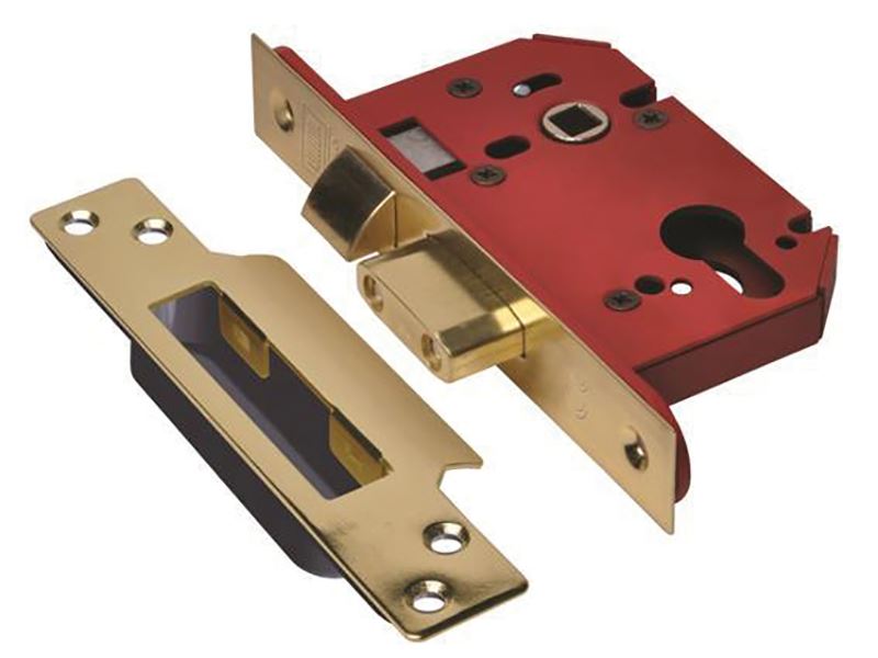 UNION StrongBOLT 22EU Euro Sashlock, Brass Finish, 68mm