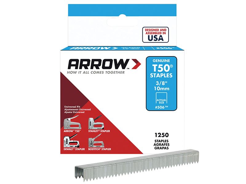 Arrow T50 Nieten, 10mm (3/8 inch), Doos van 1250