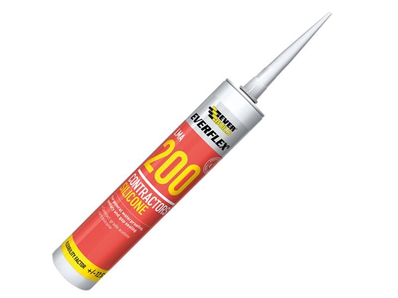 Everbuild Sika Everflex LMA 200 Silicone Sealant 295ml White
