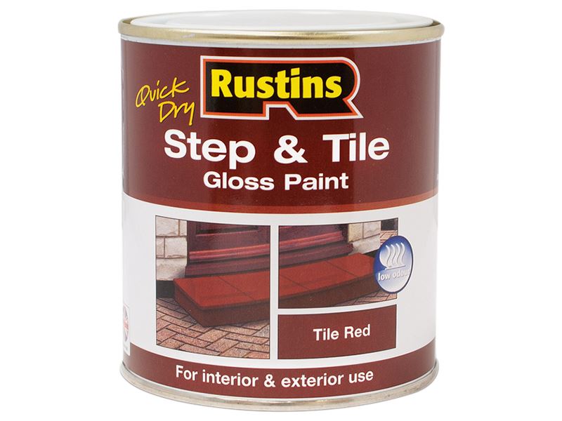 Rustins Quick Dry Step & Tile Paint Gloss Red 1L