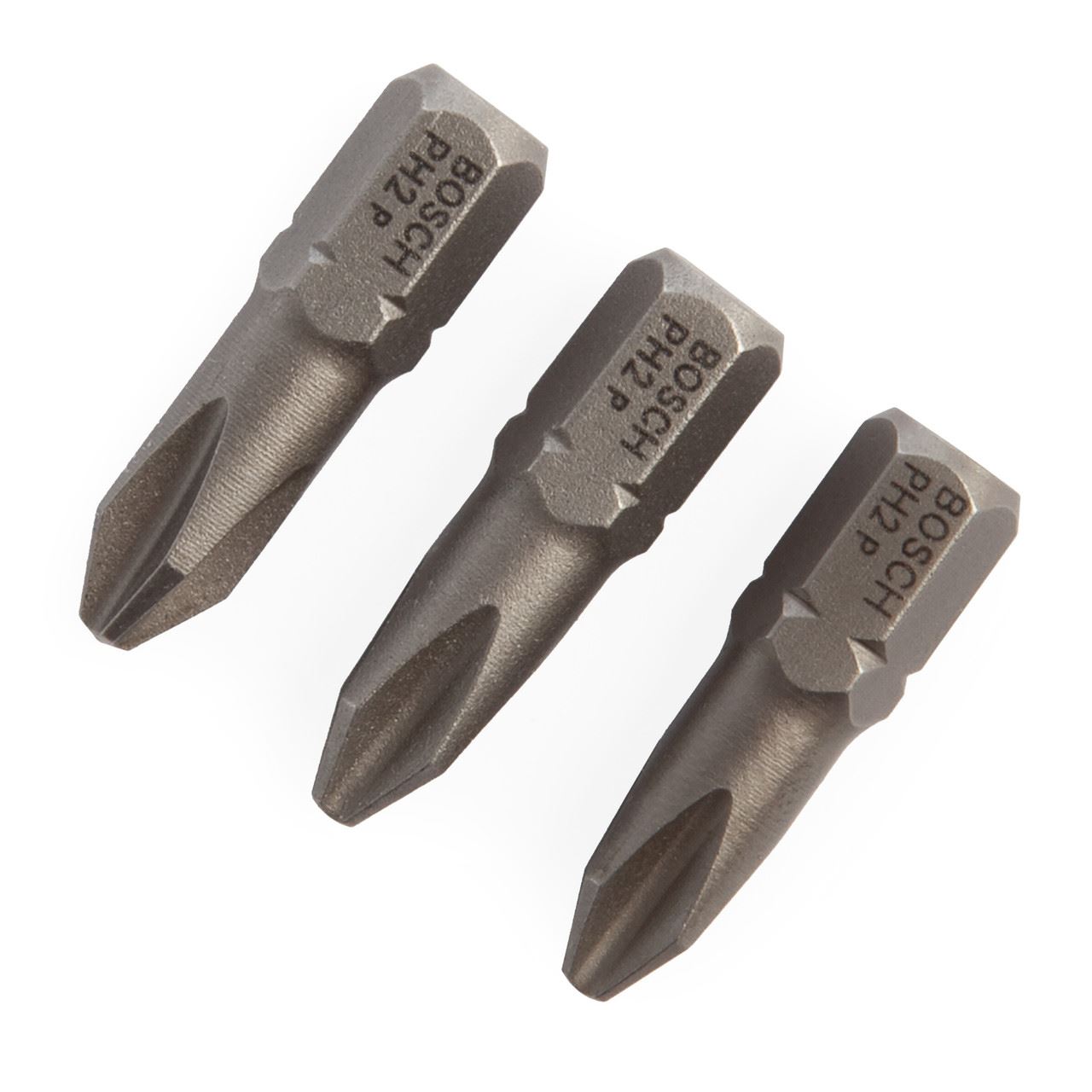 Bosch 2607001511 PH2 Screwdriver Bits, 25mm (Pack of 3)