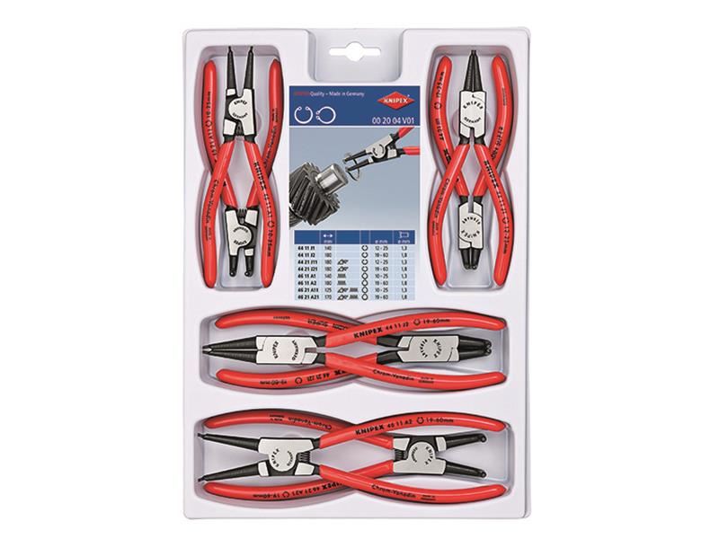 Knipex - Set Penjepit Cincin Klip, 8 Keping