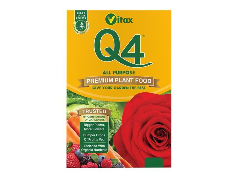 Vitax Q4 Pelleted All-Purpose Fertilizer, 0.9kg