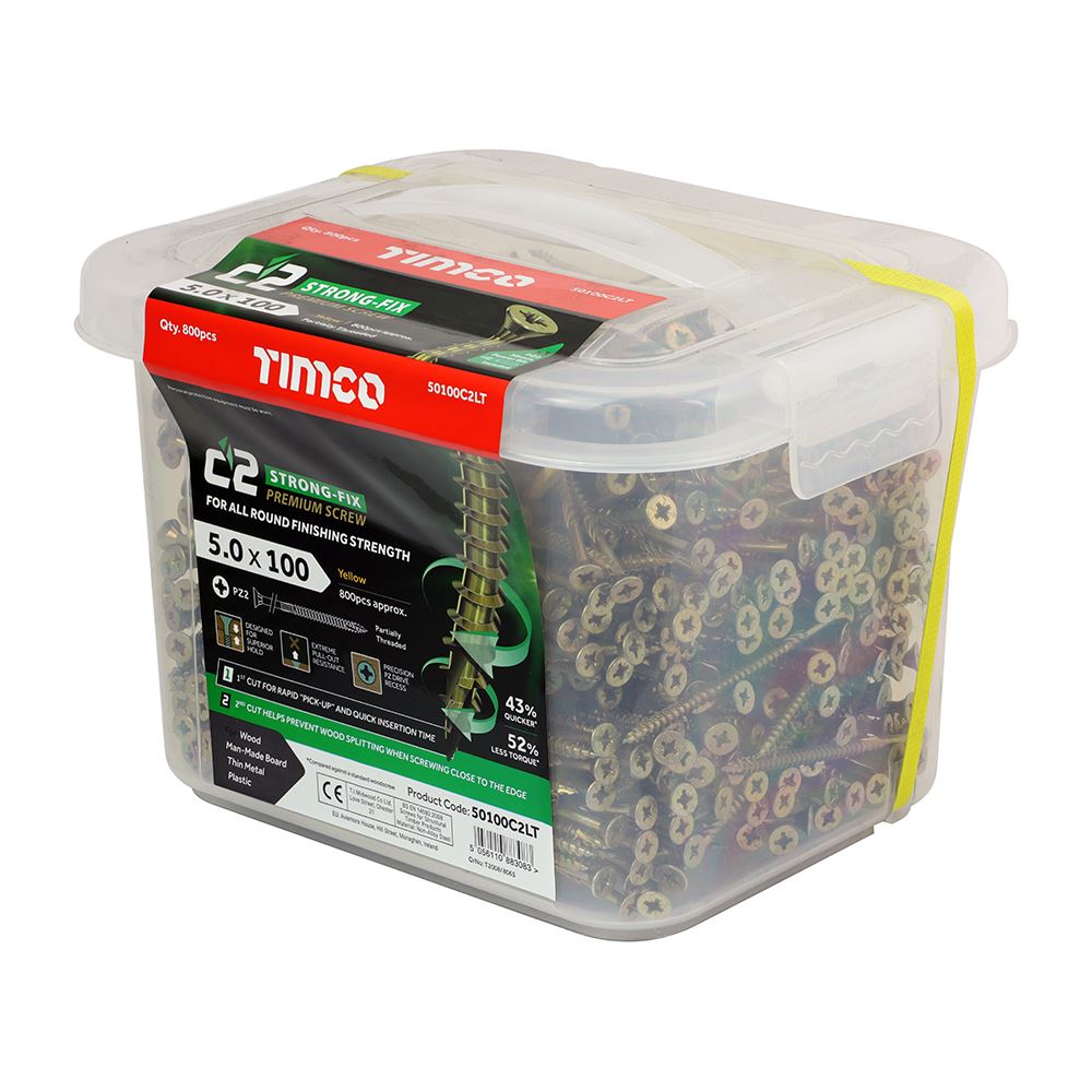 Timco C2 Strong-Fix Premium-Schrauben vielseitig einsetzbar - PZ - Doppelsenk -