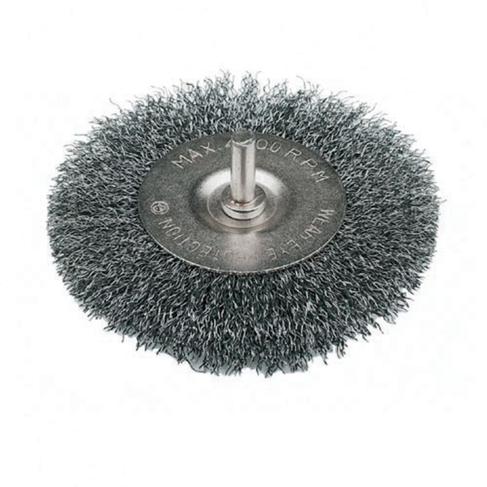 Silverline Rotary Steel Wire Wheel Brush - 75mm, 6mm Shank