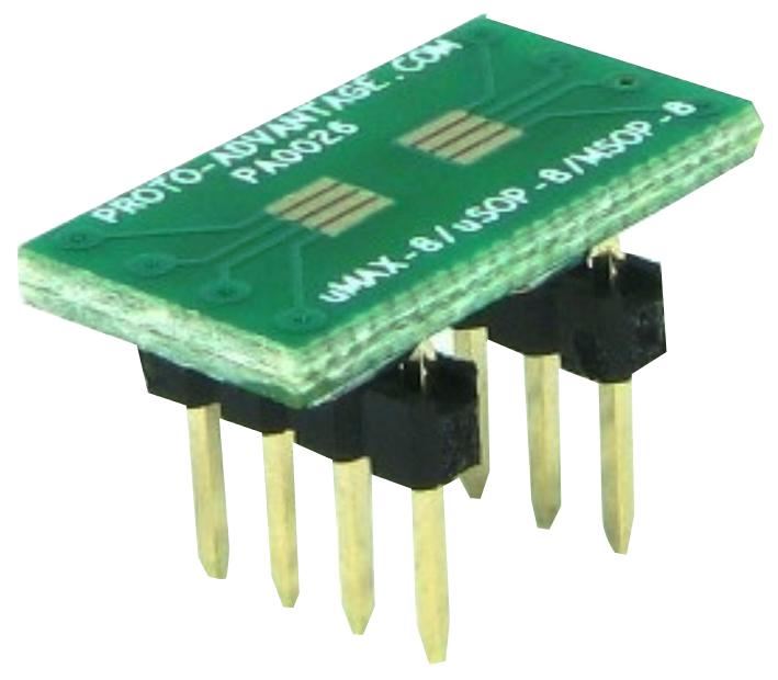 PROTO ADVANTAGE Adaptateur MSOP8 vers DIP8, Pas 0.65mm, FR4