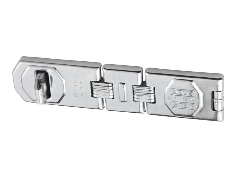 ABUS 110/195 Hinged Hasp & Staple, Steel, 195mm