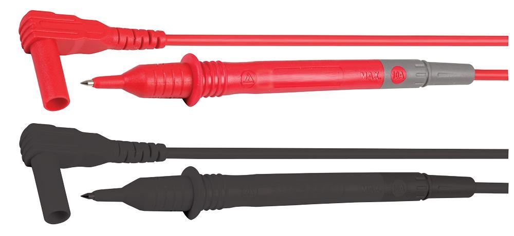 TENMA Cabos de Teste Banana em Ângulo Reto para Sonda, 4mm, CAT III 1000V