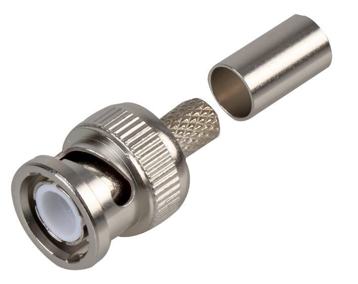 PRO SIGNAL תקע BNC לחבישה 75 אוהם RG59/U, אבץ