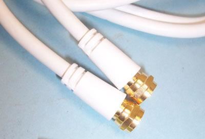 Pro Signal Cavo Satellite F Plug a F Plug, 2m Bianco