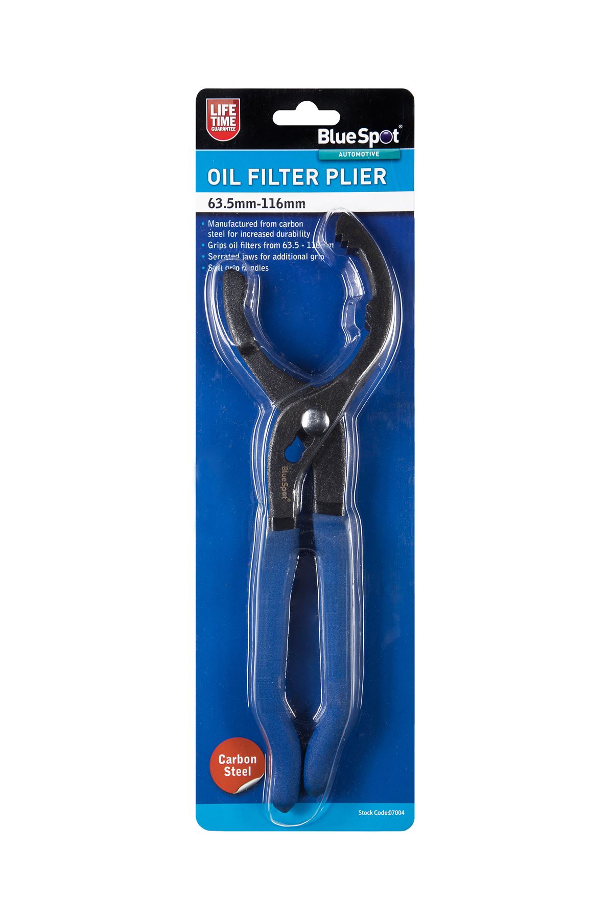 Blue Spot Tools Oil Filter Pliers (63.5-116mm), Carbon Steel