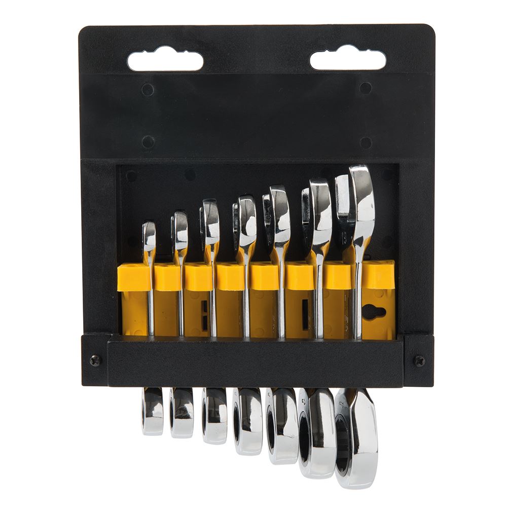 Juego de Llaves Stubby con Trinquete Silverline, 7 Piezas, 8-19mm