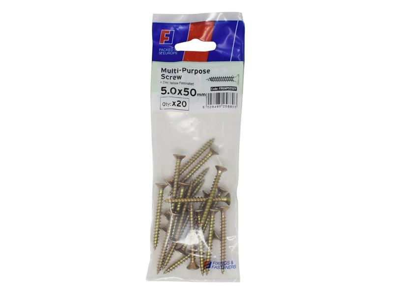 ForgeFix Univerzální šrouby Pozi CSK ST ZYP 5,0 x 50mm, balení 20 ks