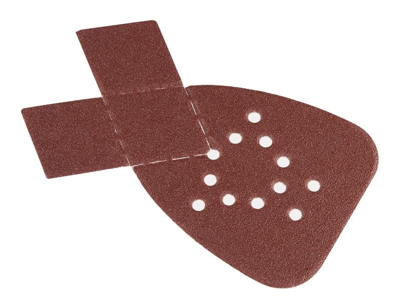 IRWIN Lot de 10 feuilles abrasives pour ponceuse souris, dos Velcro, grains mi