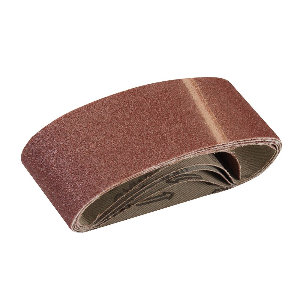 Silverline Bandas de Lija de Óxido de Aluminio 60 x 400mm Grano 80, Pack de 5