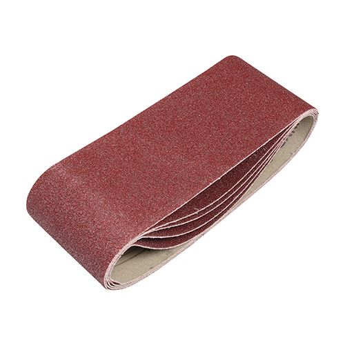 Timco Schleifbänder - Körnung 80, Rot (75 x 457 mm, 5 Stück)