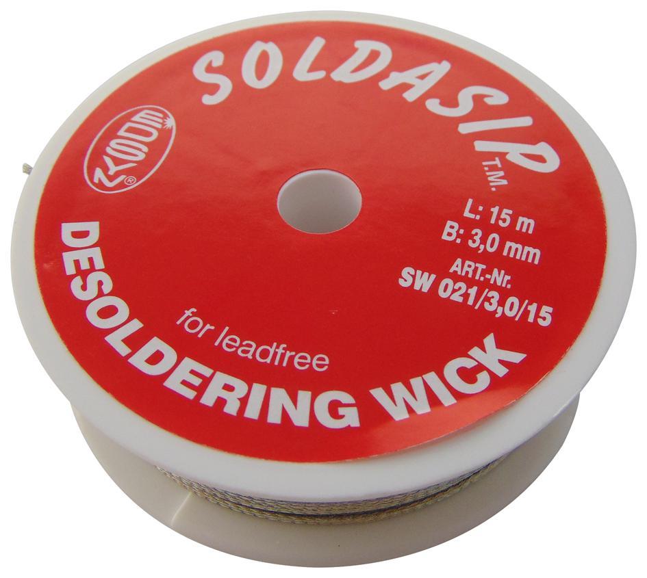 EDSYN Lead-Free Desoldering Braid, 3mm x 15m