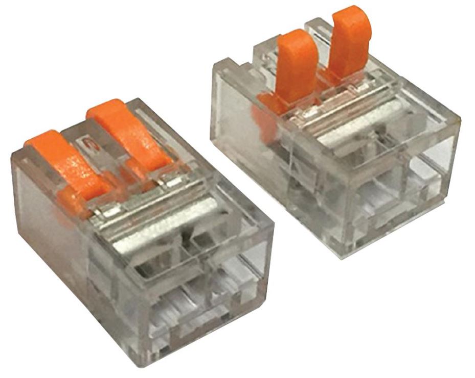 HYLEC 2-Pols Kwikhendel klemmenblok, 32A, 450V, 4mm²