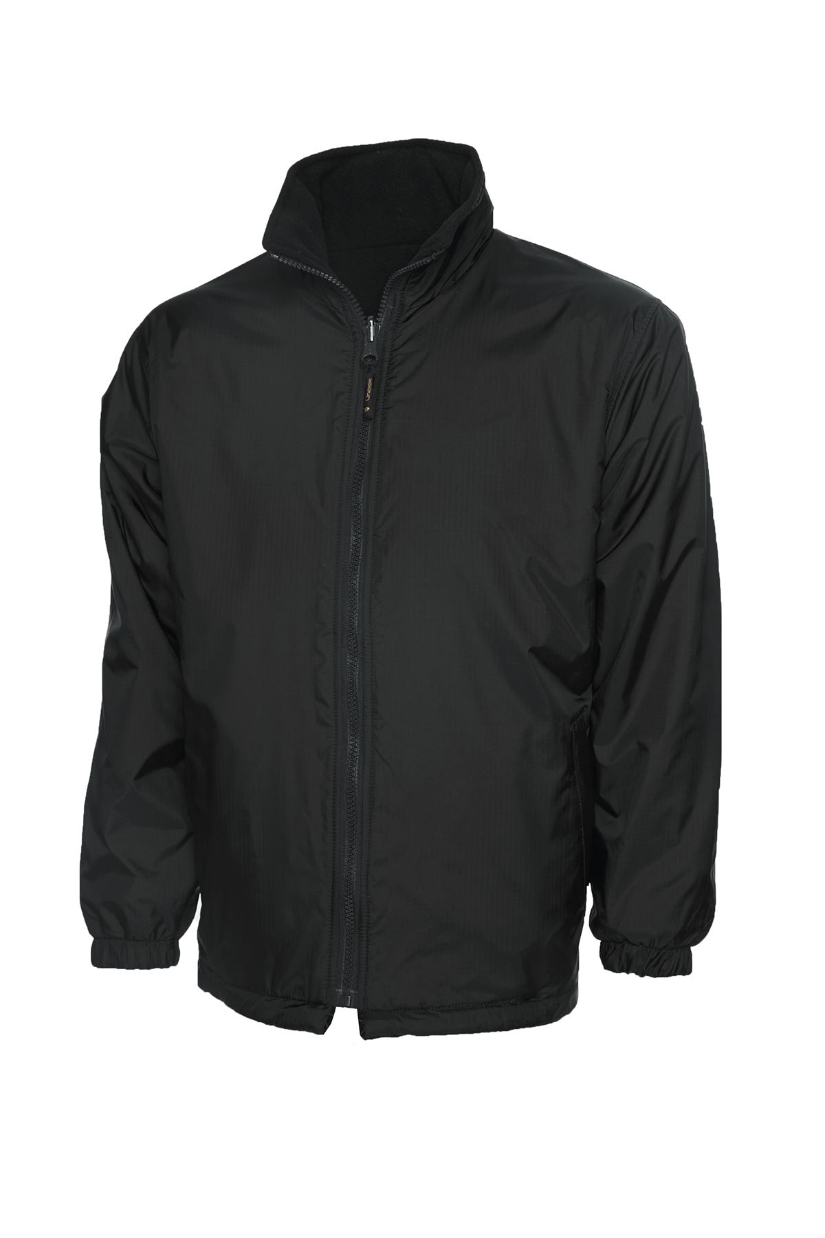 Uneek Kinder Reversible Fleece Jacke - Elastische Ärmelbündchen - Schwarz - Grö