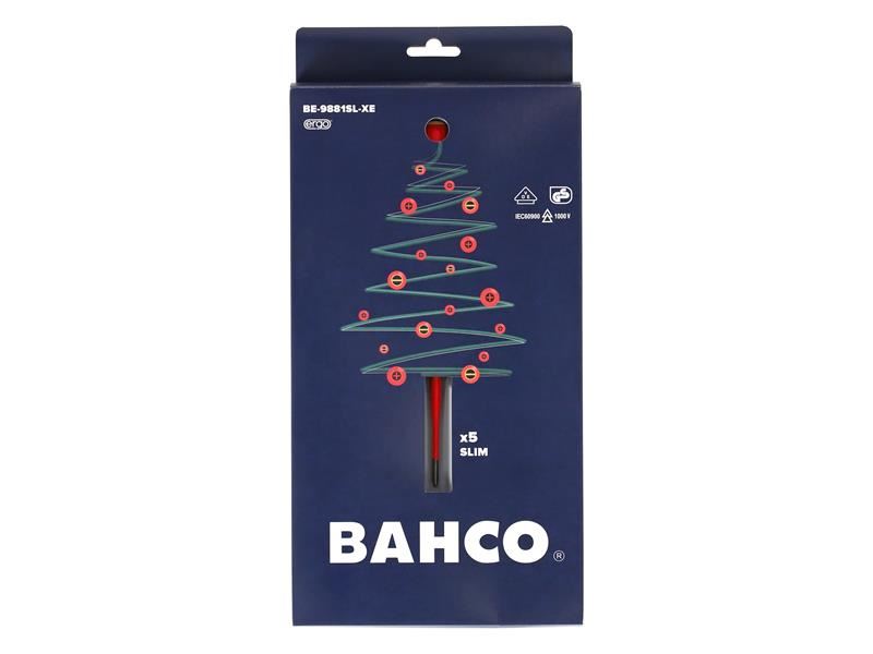 Bahco ERGO Slim VDE Insulated Screwdriver Set, 5 Piece