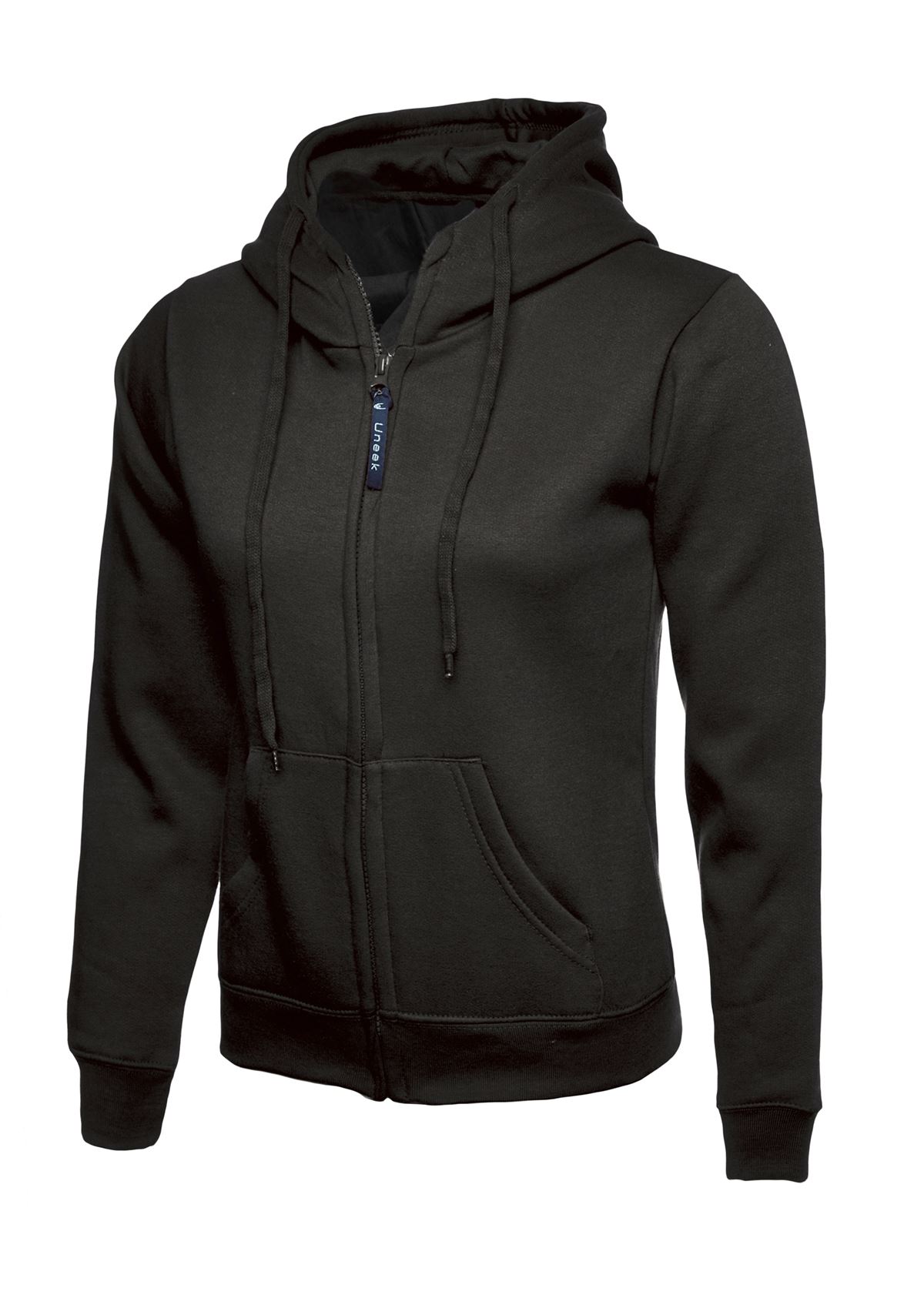 Uneek Women's Classic Full Zip Hooded Sweatshirt - 50% Polyester 50% Cotton - S