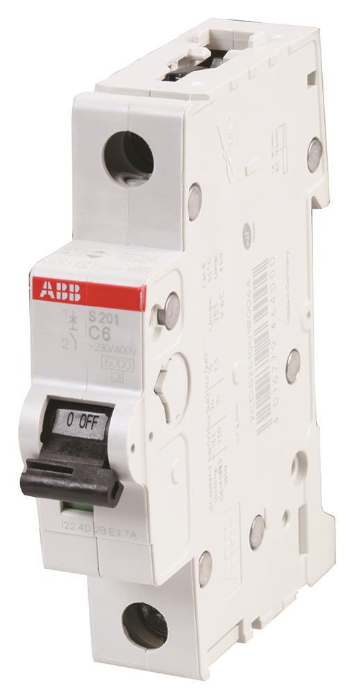 ABB Interruptor Automático 6A Tipo C, 1 Polo, 277 VAC