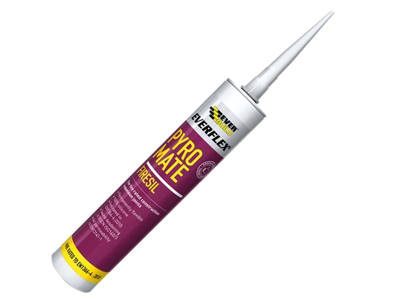 Everbuild Sika - Pyro Mate Firesil Silikon Tahan Api Putih 295ml