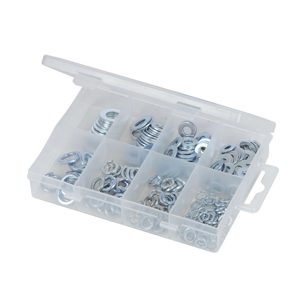 Fixman Steel Washers Pack, Zinc-Plated, 210pce, M5-M10