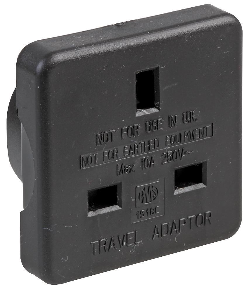 Pro Elec UK naar US Reisadapter, Zwart Twee-pak