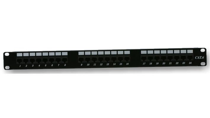 PRO SIGNAL פאנל חיבור CAT6 24 פורטים לרשת, RJ45, מותקן 1U