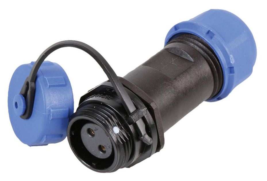 PRO ELEC IP68 Circular Threaded Connector, 2-Pole, 5-8mm