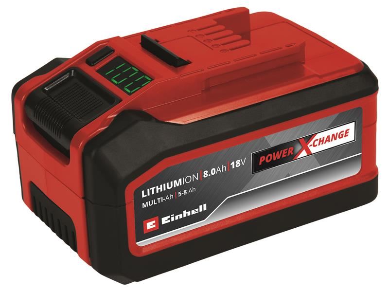 Einhell 18V Multi-Ah Battery (5.0-8.0Ah), Li-ion, Power X-Change