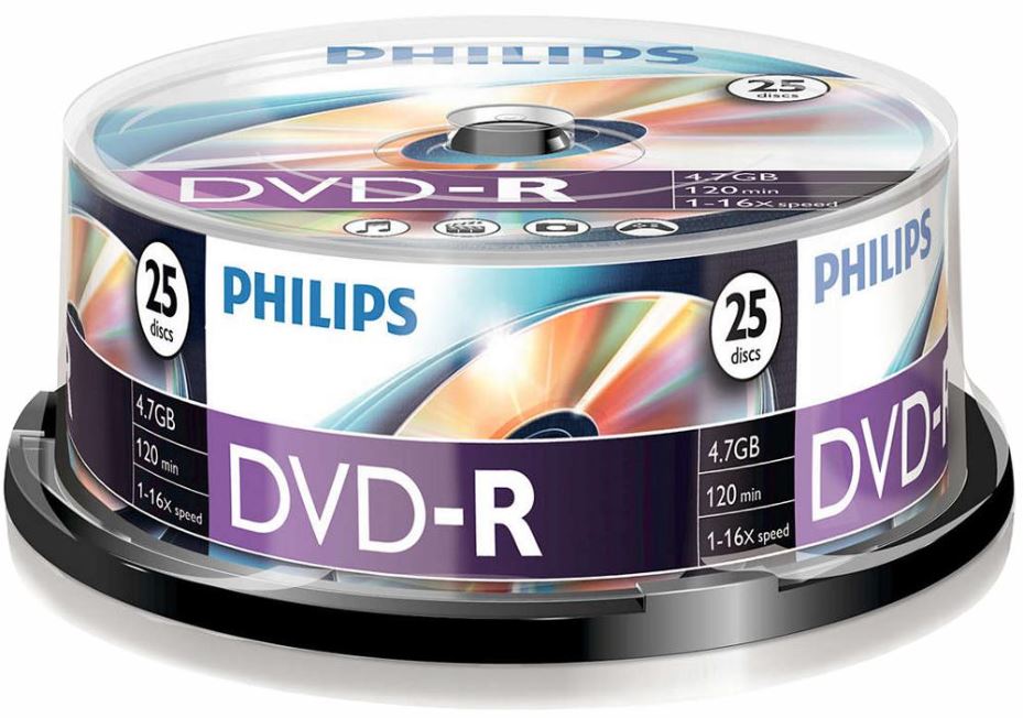 Philips - DVD-R vierges Vitesse 16x, Pack de 25
