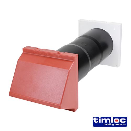 Timco Aero Core Through-Wall Ventilation Set with Cowl & Baffle, Terracotta