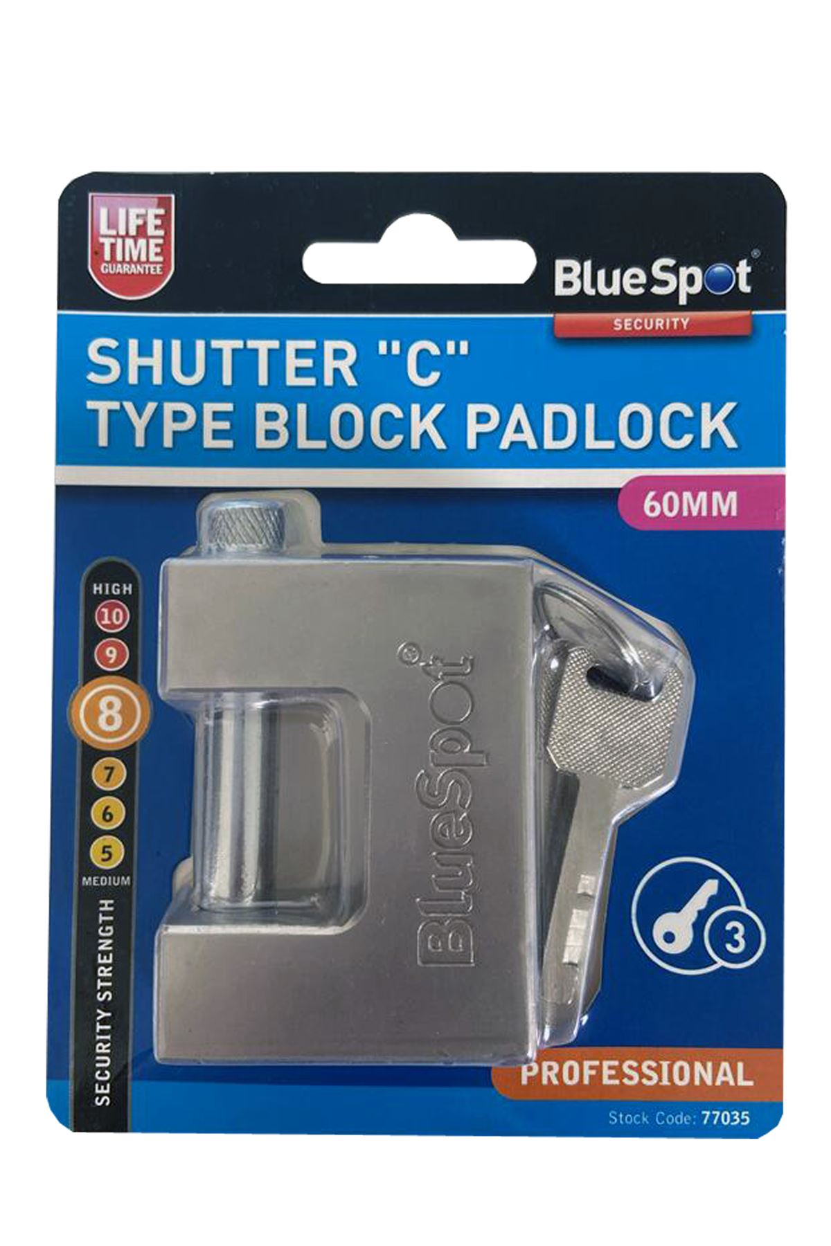 Blue Spot Tools - Cadenas C Type pour volet 60mm