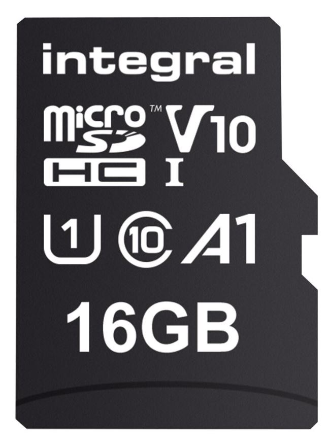 INTEGRAL MicroSDHC UHS-I U1 V10 Geheugenkaart, 16GB, 100MB/s