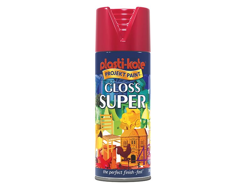 PlastiKote - Cat Sembur Super Gloss Merah Terang 400ml
