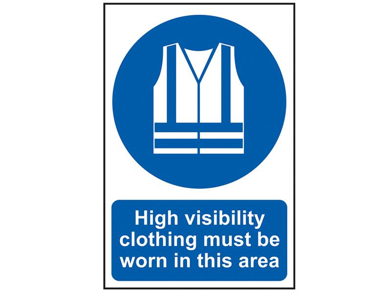 SCAN High Visibility Jackets Required PVC Sign, 200 x 300mm