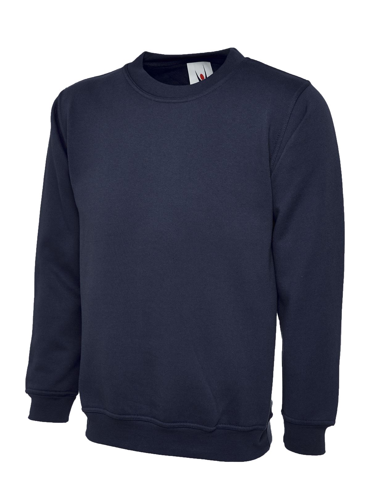 Uneek Kids' Navy Sweatshirt, 50% Polyester 50% Cotton, Size 5/6 Years