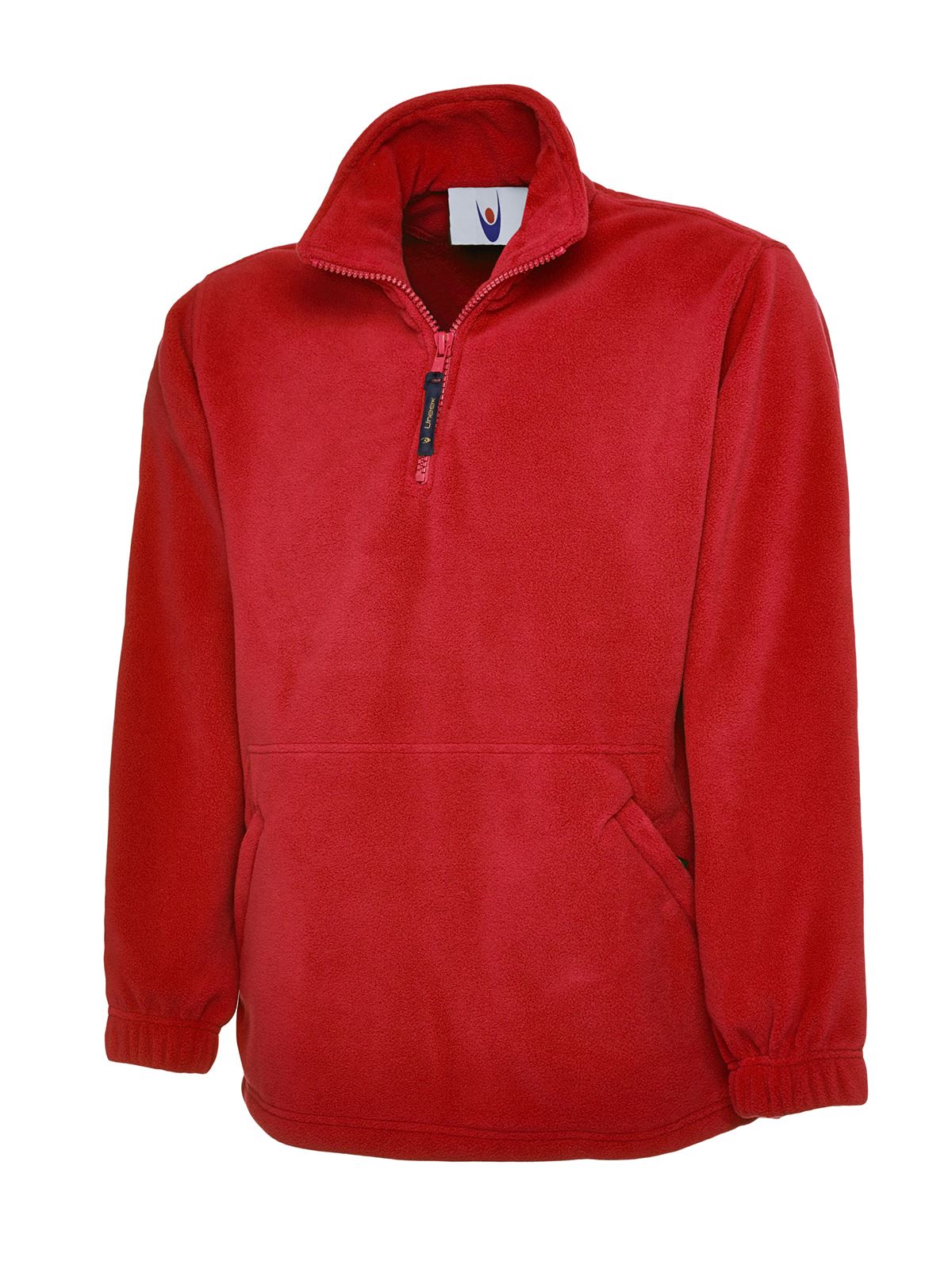 Uneek Unisex 1/4 Zip Micro Fleece Jacket - Red - XL