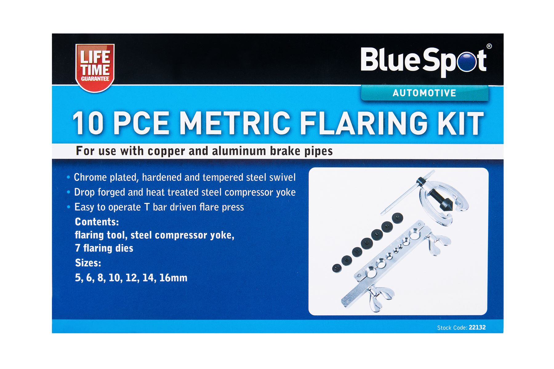 Blue Spot Tools 10-Piece Metric Flaring Kit for Brake Pipes