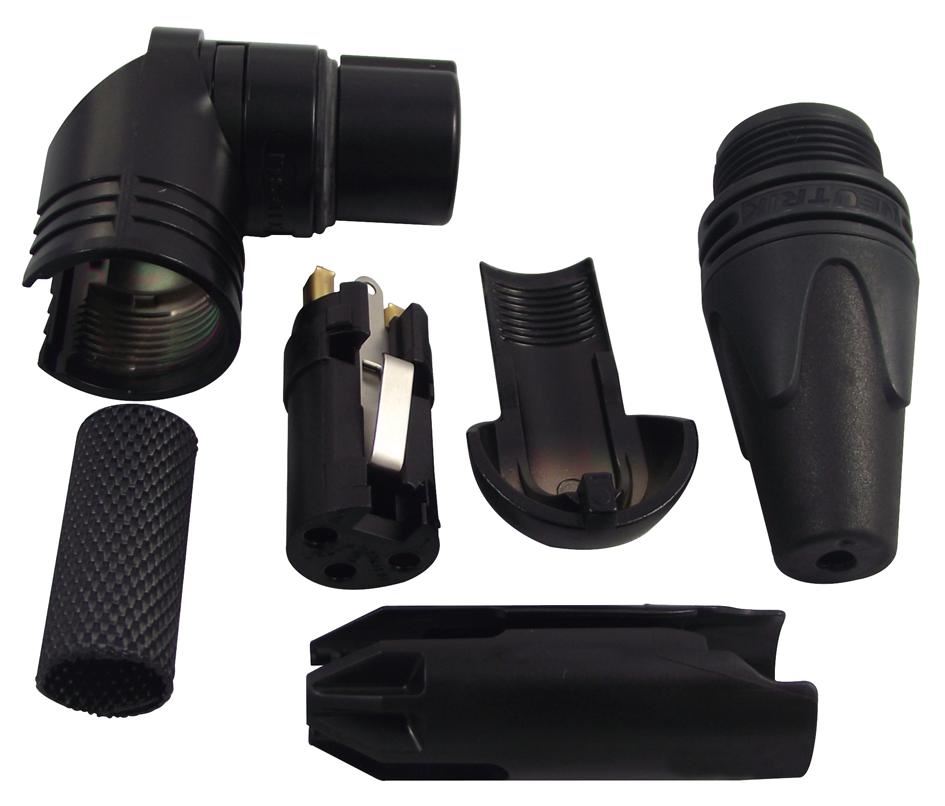 NEUTRIK XLR Socket, 3 Pole, 90 Degree, Slim Female